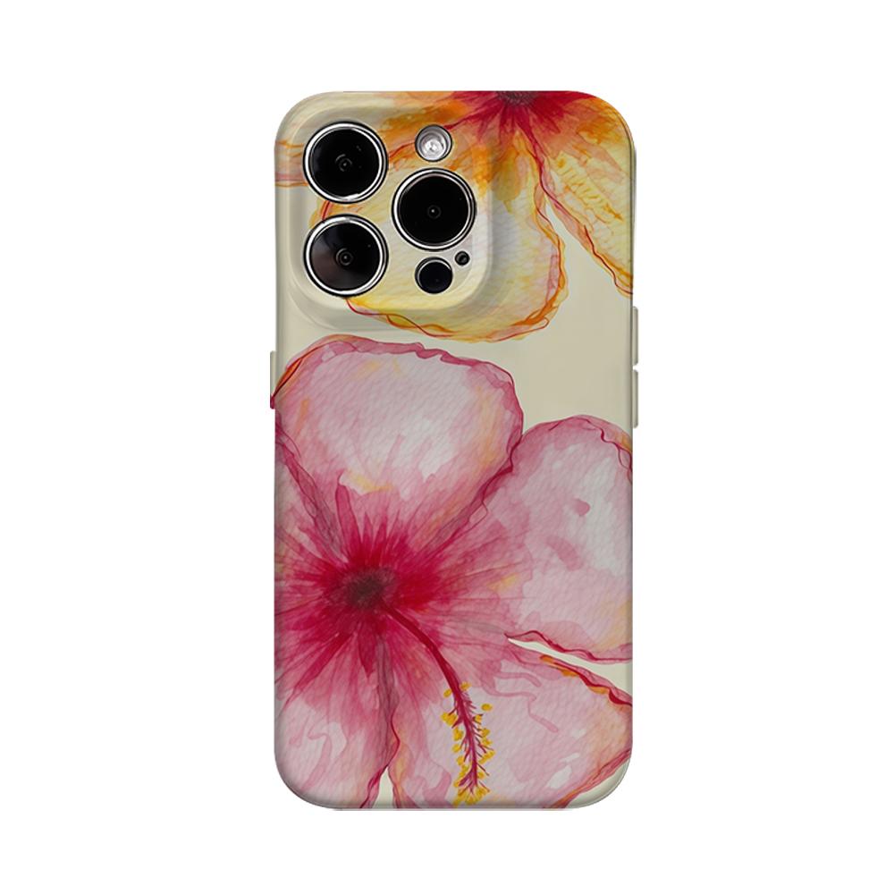

HIBISCUS FLOWER YELLOW Phone Case for IPhone 16 15 14 13 12 11 X XS XR XSMAX 7 8 Pro Max Plus Double-layer Back Cover IPHONEXSMAX