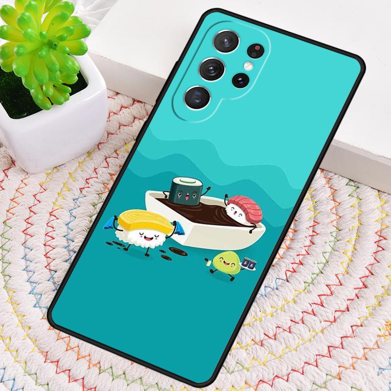 Japanese Cuisine Sushi Food Silicone Phone Case For Samsung Galaxy Note 10 Pro S26 S25 S24 S23 S22 S21 Plus S25Ultra Capa Cover