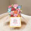 Creative Pop Up Mothers Day Cards Floral Bouquet Best Wishes 3D Greeting Cards Handmade Gift Wishes Card Mothers Day Gift