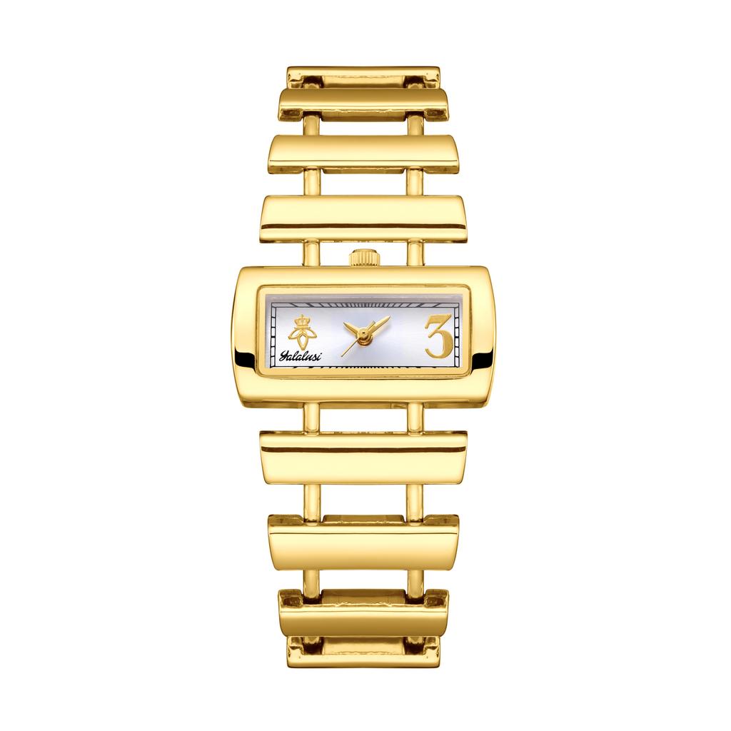 YaLaLuSi Brand Women's Watch: Fashionable Square Dial Quartz Water-Resistant Bracelet Style Gift Reloj Mujer Watch for Lady