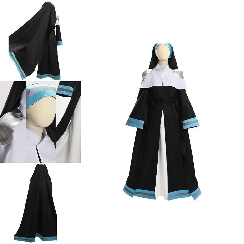 High-quality Flame Fire Brigade Alice Nun C Dress Firefighter Nun Dress Anime Cosplay Costume