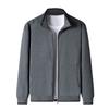 Men's Stand Collar Zip Up Jacket Solid Color Cotton Coat for Men Sweatshirt for Spring and Autumn, Youth Sportswear, Running Casual Loose Jacket
