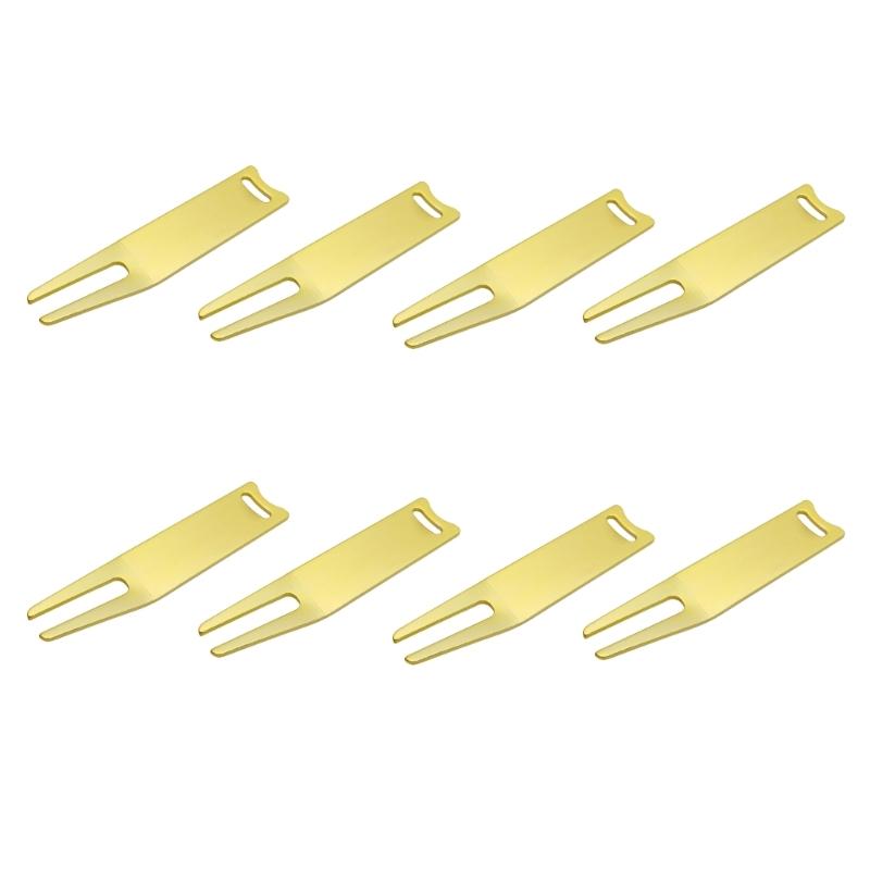 8Pcs/set Golfs Divot Repair Tool Golfs Divot Tool Bending Golfs Green Divot Fork Curved Spit Golfs Green Accessories