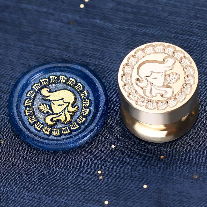Signs Of The Zodiac Wax Seal Stamp Classic Sealing Wax Stamps Wedding Cards Envelope Card Gifts Wedding Invitation Decor