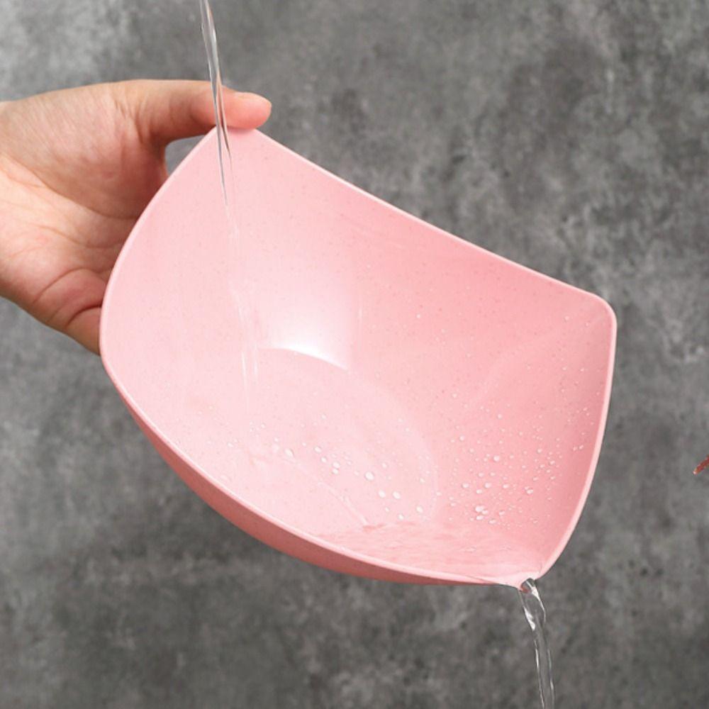 10pcs Heat-resistant Square Salad Plate Plastic Snack Dish Kitchen Tableware Soup Bowl  Noodle