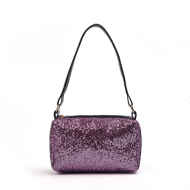 IELGY Kjede Paljetter Bærbar Mote Putepose Skulderveske Crossbody Håndveske Stor Kapasitet Lett Casual