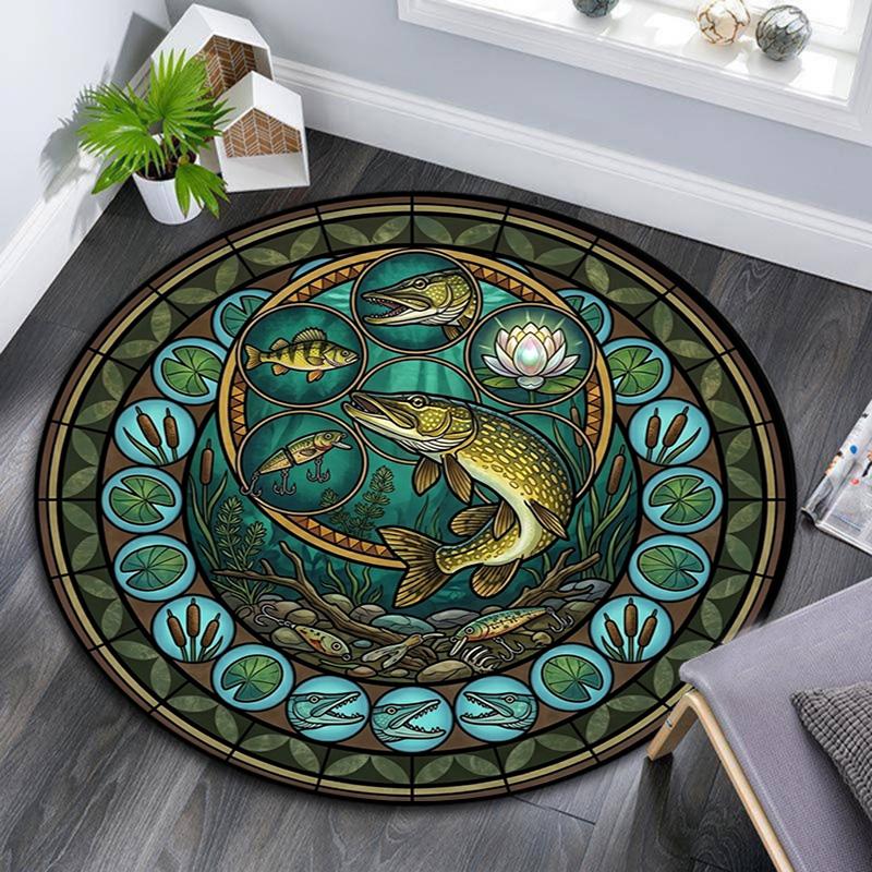 Adventure Nature Round Area Rug Under Office Chairs Bedroom Living Room Home Decor