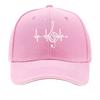 Heartbeat Note Print Baseball Cap  Black Casual Outdoor Fishing  Travel Hat with  Machine Washabl Sandwich Baseball Cap