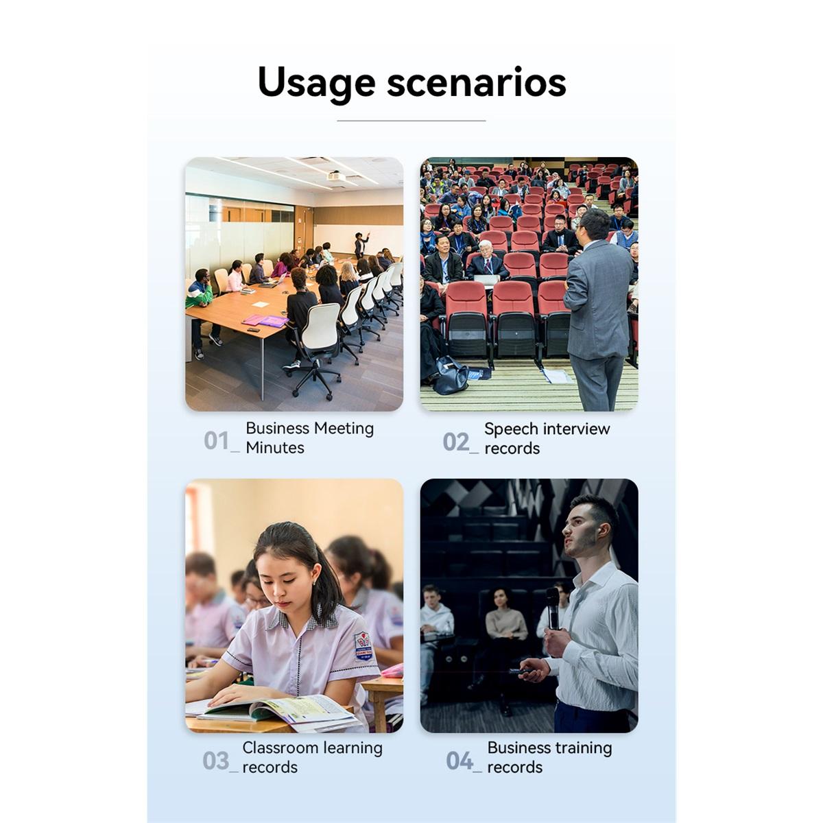 

Керування додатком Bluetooth 5.0 Звук активує диктофон 16GB чорний