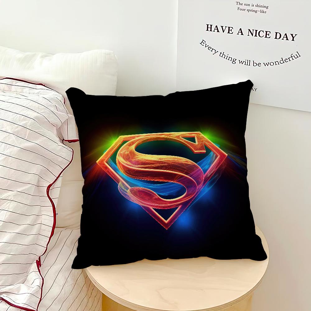 Hot Film S-Superman-s Cool Cushion Cover Living Room Headboard Bedroom Office Cushion Cushion Sofa Nap Time Pillow Case