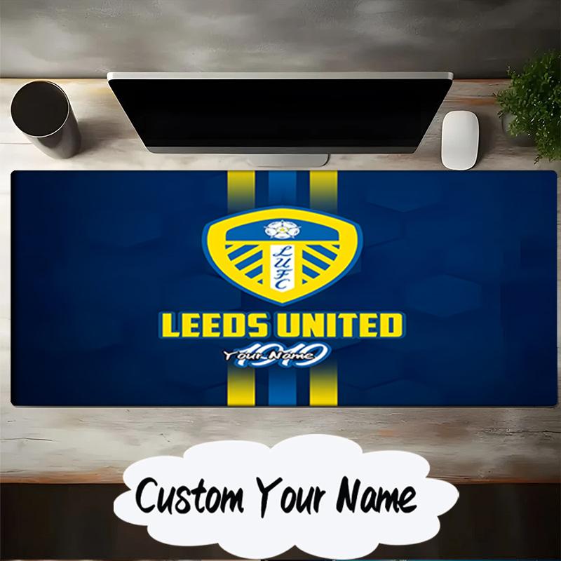 Custom Name Mouse pad Leeds United Crest Legacy Mouse pad, Gaming Mouse Pad, keyboard pad, Desk Decor for computer notebook Fan Birthday Gift