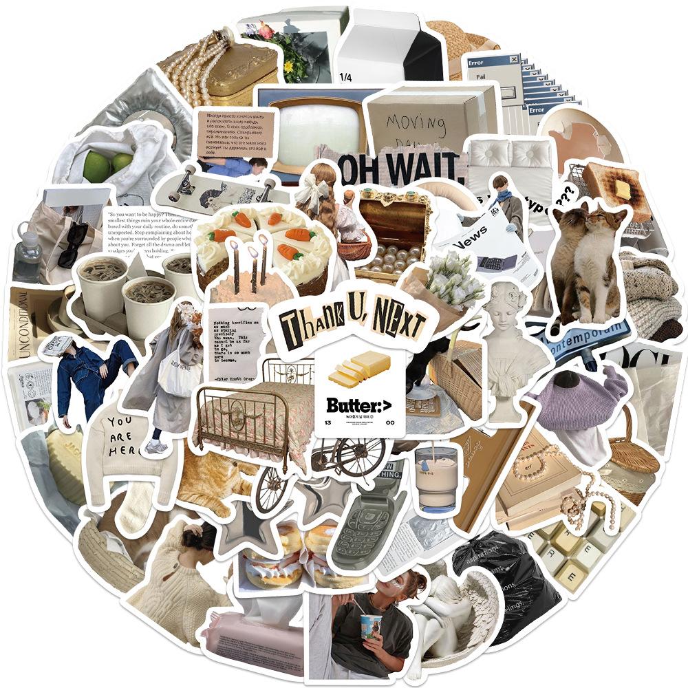 

63 шт. Наклейки в стиле Харадзюку, ленивый стиль, граффити, украшают гитару, ноты, чемодан, сделай сам, водонепроницаемые