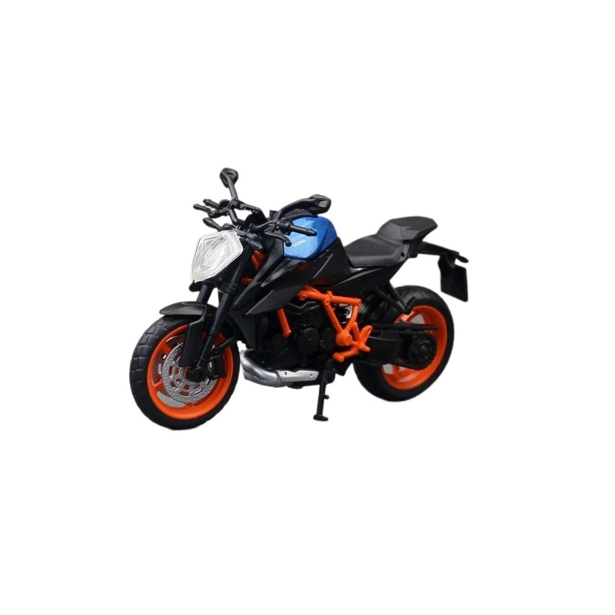 

1/18 KTM 1290 Super Duke R Сплав Литой Модель Мотоцикла Коллекция Транспортных Средств Звук и Свет Внедорожный Автоцикл Игрушки Машина синий