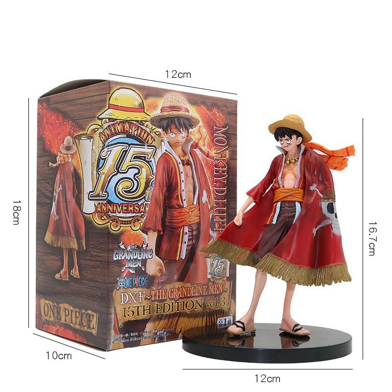 

15-я годовщина One Piece Театральное издание Красный плащ Луффи Мультяшная кукла Модель