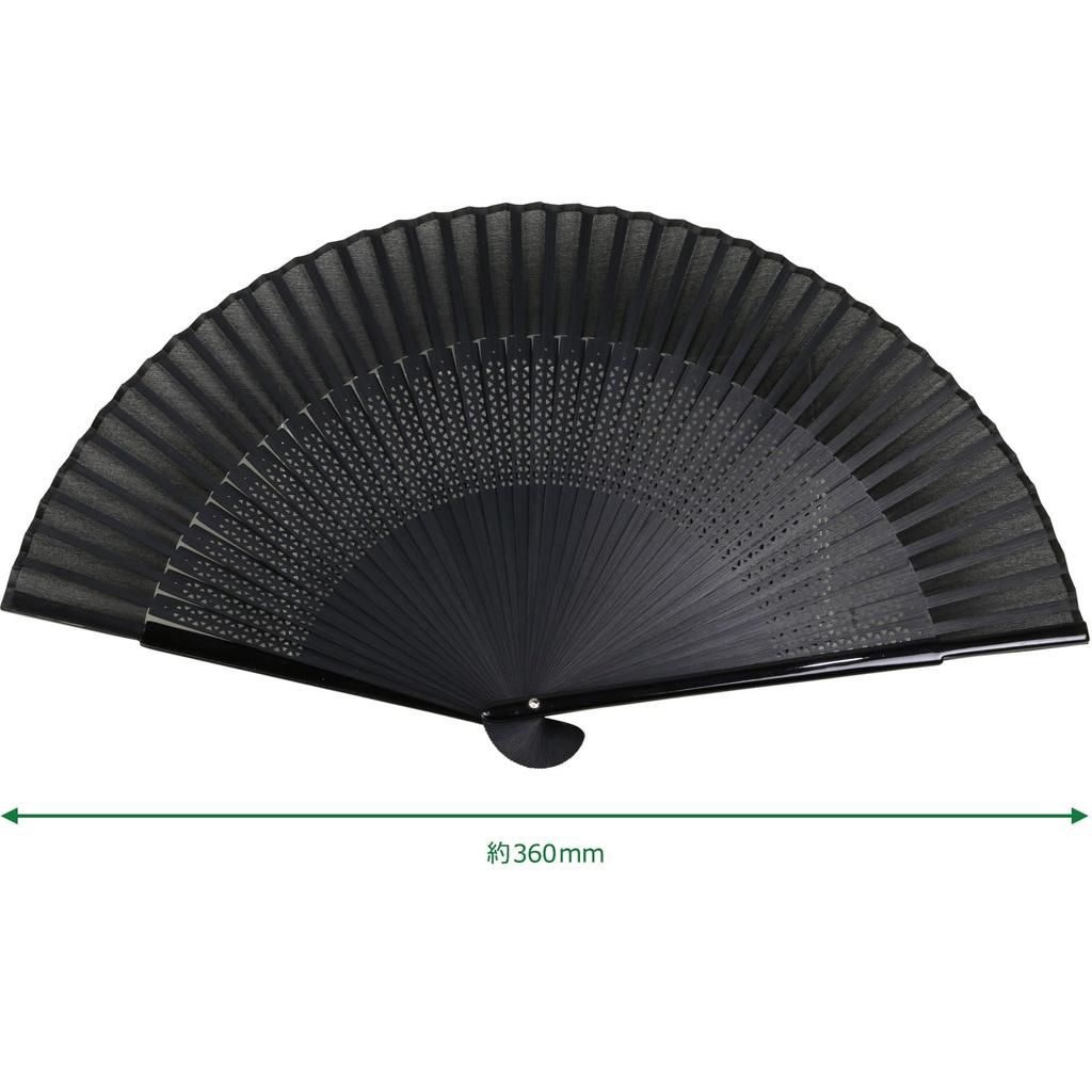 Morikuru Silk Short Silk Japanese Japanese Black [Morikuru] Fan, Type, 21cm, Fan, Black, Men's & Women's, Style, Pattern, TK01-11