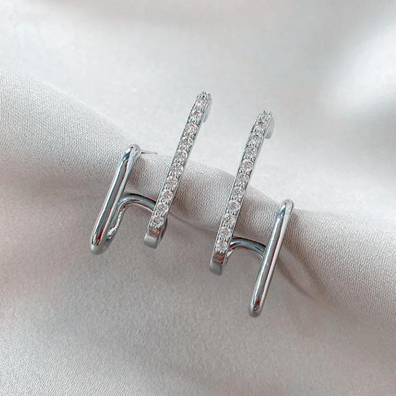 Fashion Exquisite Rhinestone Decor Ear Cuff earring for Woman Arrival Christmas Gift stud Earrings Women Earrings