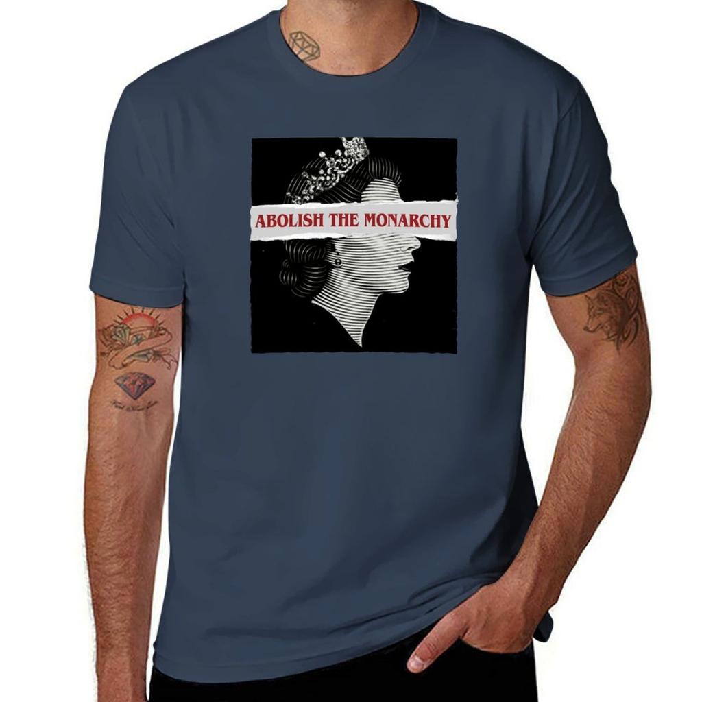 Abolish The Monarchy Tshirt Vintage Print Crew Neck Tee