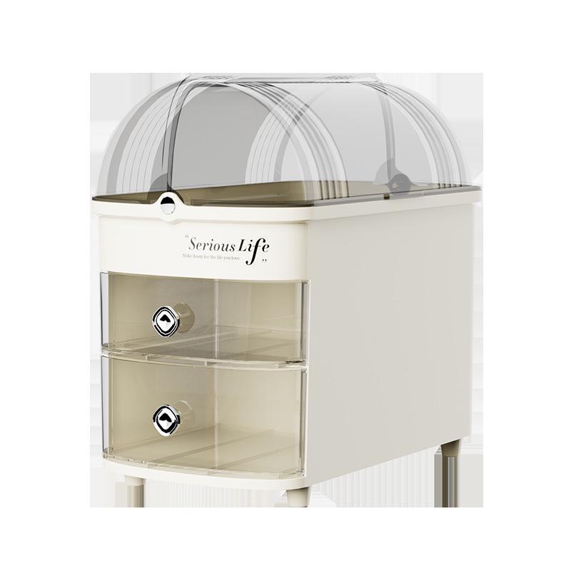 Boîte de Rangement Transparente de Grande Capacité pour Soins de la Peau et Rouges à Lèvres - Organisateur Anti-Poussière et Élégant