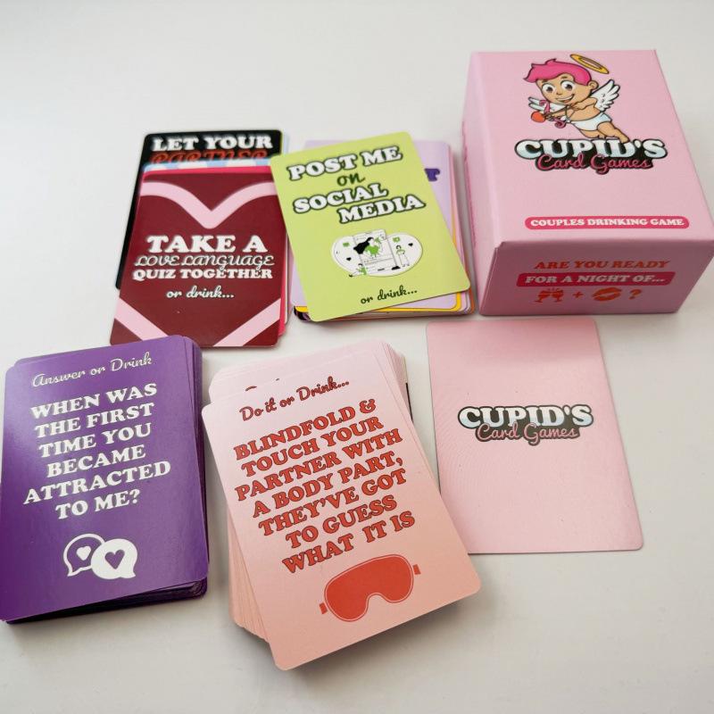 Cupid's Card Games Couples Date Night Drinking Party Game for Adults Fun Question Card Interactive Valentine's Day Gift