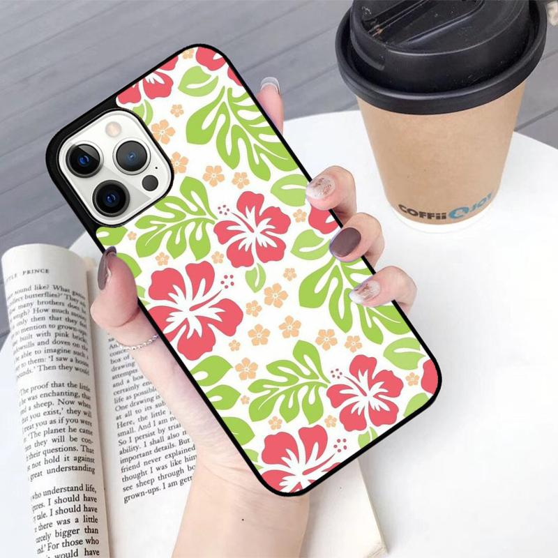 Hibiscus Flowers Floral Hybrid Mobile Phone Cases Cover For iPhone 17 Air 16 15 14 12 13 11 Pro MAX Apple Plus Coque