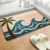 Ocean Themed Bathroom Floor Mat Toilet Water Absorbing Foot Carpet Mat Bathroom Door Mats Machine Washable Retro Home Decoration