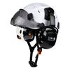 Capacete de Segurança para Construção CE com Óculos Integrados Abafadores Adesivos Refletivos Capacete de Segurança com Viseira Capacete de Segurança ABS Ventilado Ajustável