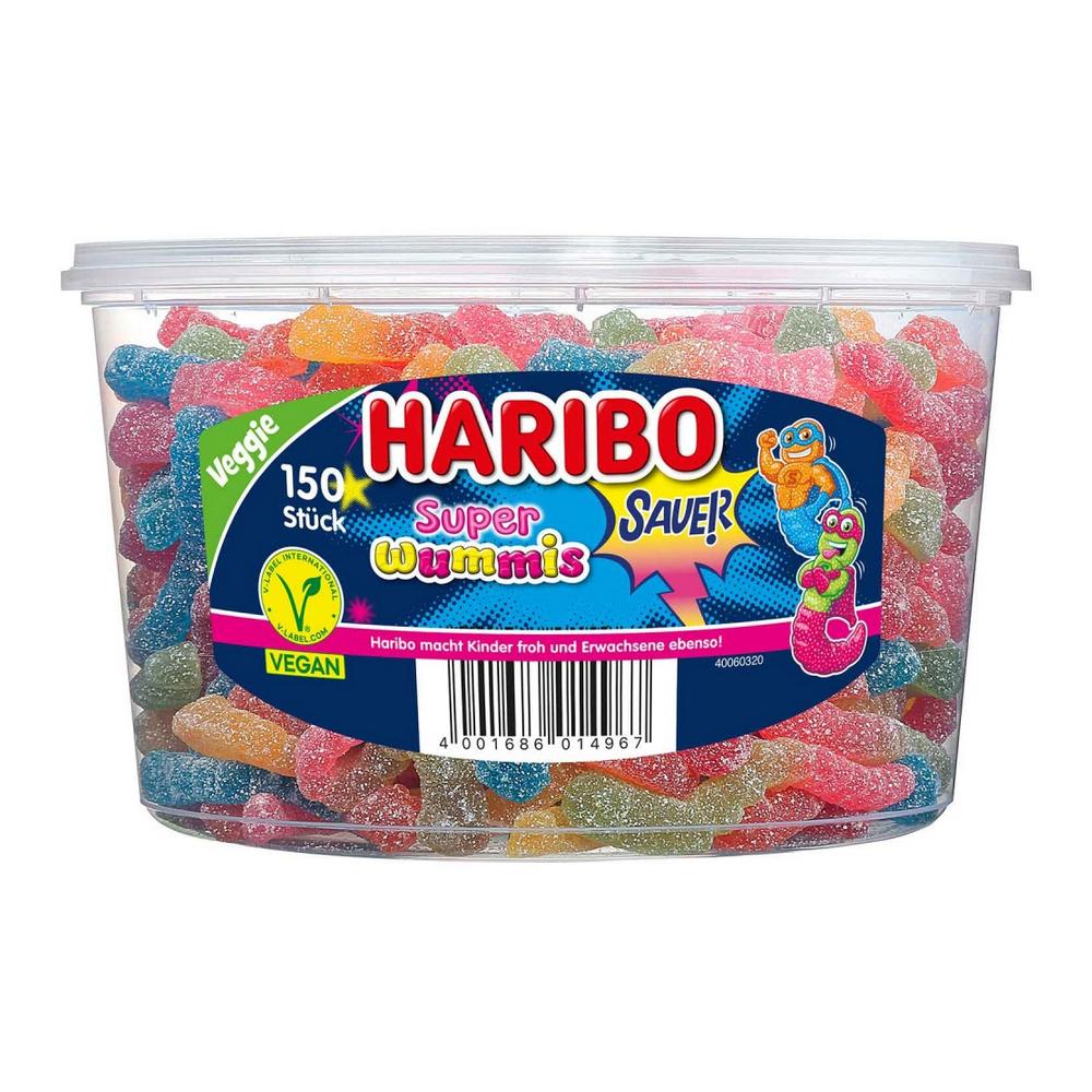 Haribo Sour Super Worm Jelly 150-Pack