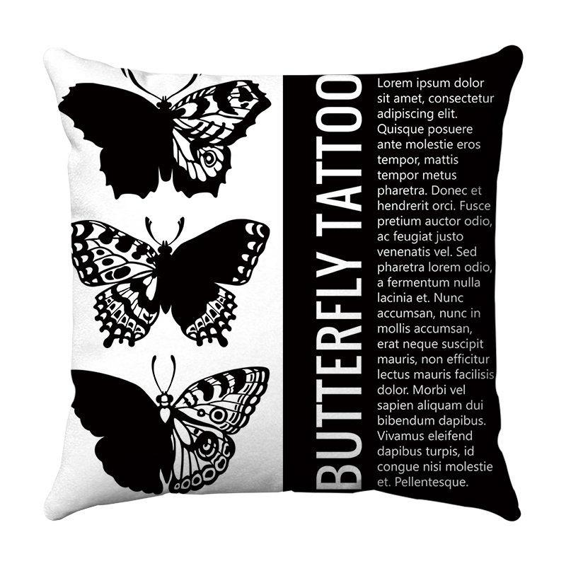 Divination and butterflies Digital printing short plush pillow covers for car sofa office cushion cover home goods 60x60cm