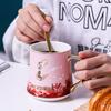 350ML Personalized Mermaid Couple Mug With Lid And Spoon Creative Ceramic Crown Cup Gift For Mens and Womens
