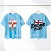 England Flag Retro Style Graphic Children Shirt Kid Boys Girls Summer Cotton Short Sleeve Little Soccer Fan Casual Daily Wear