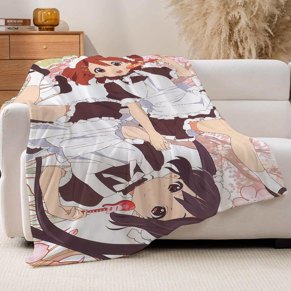 Music anime K K ON! Blanket For Sofa Office Bed Plane Travel Sleep Read Relax Camping Soft And Warm