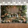 Easter Bunny Spring Floral Egg Wooden Crate Photography Background Photo Backdrop for Baby Portrait Birthday Party Studio Props1