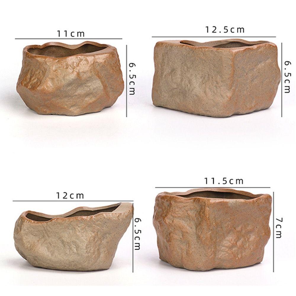 Wear Resistant Succulent Plant Pots Ceramic Plants Growing Container  Home Decoration