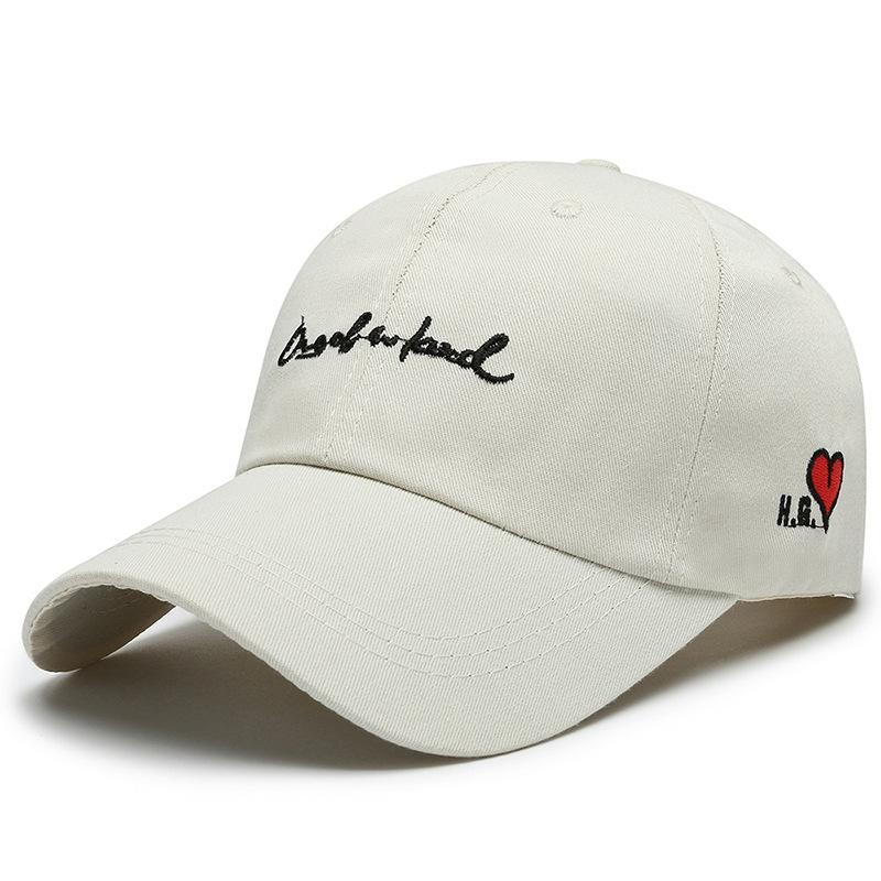

Women Heart Letter Embroidered Baseball Cap Summer Men Solid Snapback Unisex Sunhat Autumn Sports Hip Hop Baseball Hat Casquette Adjustable(56-60)