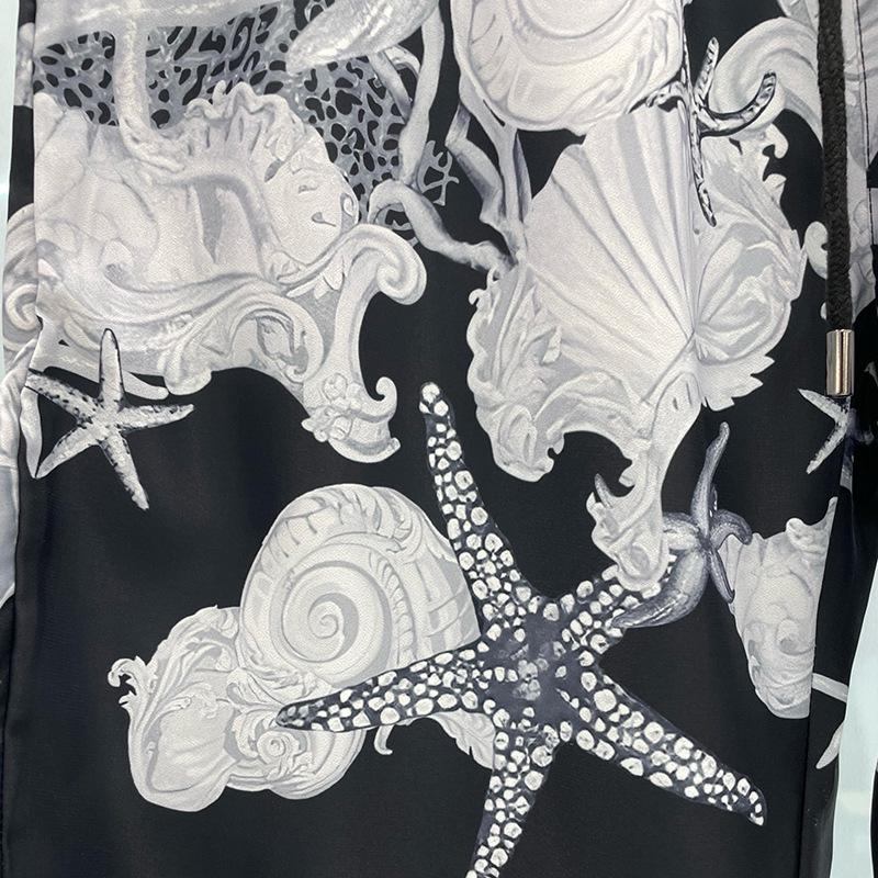 2024 Summer European & American Trend: Men's Casual Digital Print Shirt & Shorts Set
