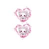 Pink Smudged Lolita Kitten Tattoo Sticker, Sweet Girl Cute Cartoon Wrist Waterproof And Long-Lasting Simulation Sticker