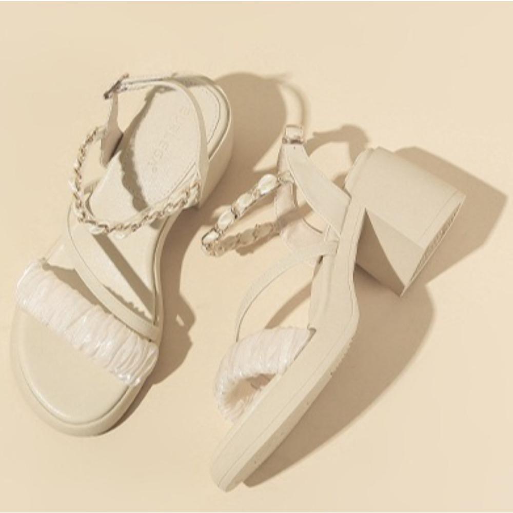 Fashion High Heeled Shoes Women's Summer New Thick Soled Waterproof Platform Coarse Heel Sandals Women French Versatile Womens Sandal