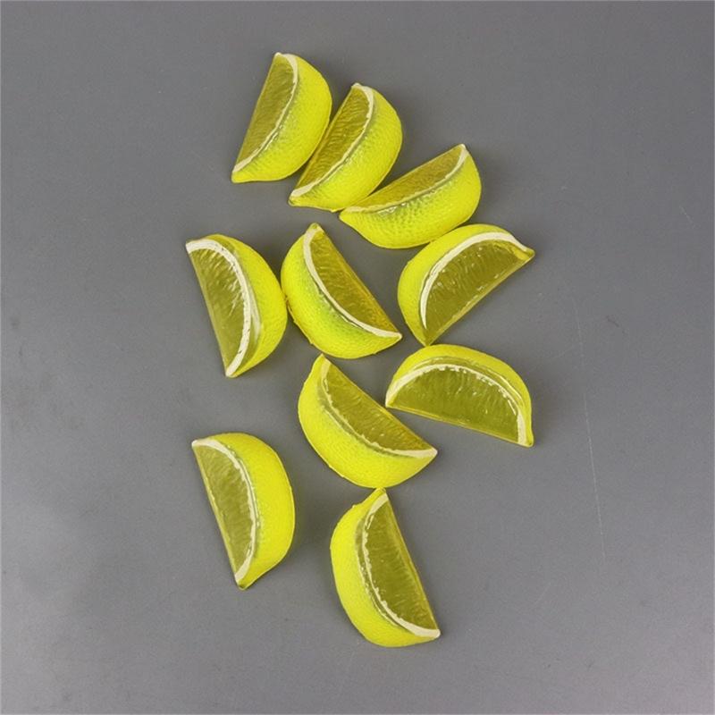 Set of 10 Artificial Lemon Block Lemon Model for Photography House Kitchen Plastic Fruit Fun and Natural Beauty