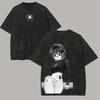 Hunter Hunter Anime Printed Tshirt Mens and Womens Washed Tshirt High Quality Vintage Cotton Tshirt Harajuku YK Tops