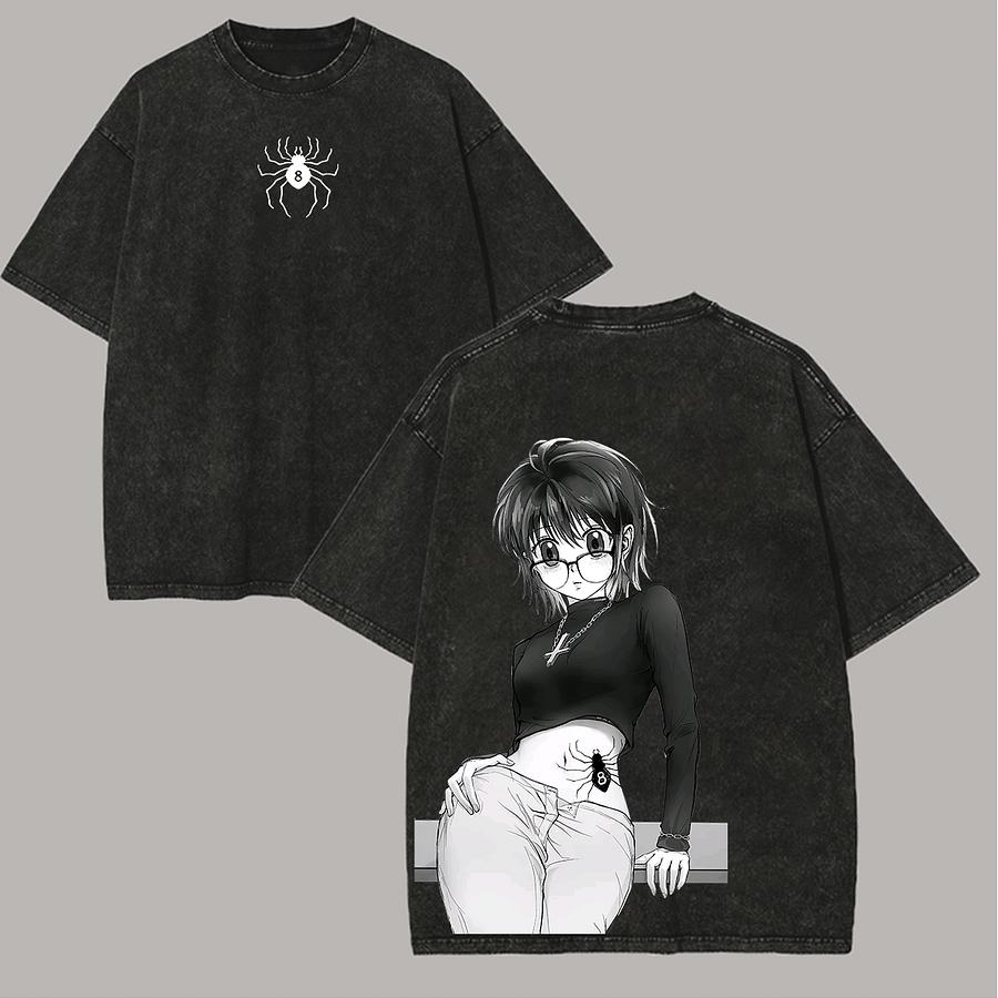 Hunter Hunter Anime Printed Tshirt Mens and Womens Washed Tshirt High Quality Vintage Cotton Tshirt Harajuku YK Tops