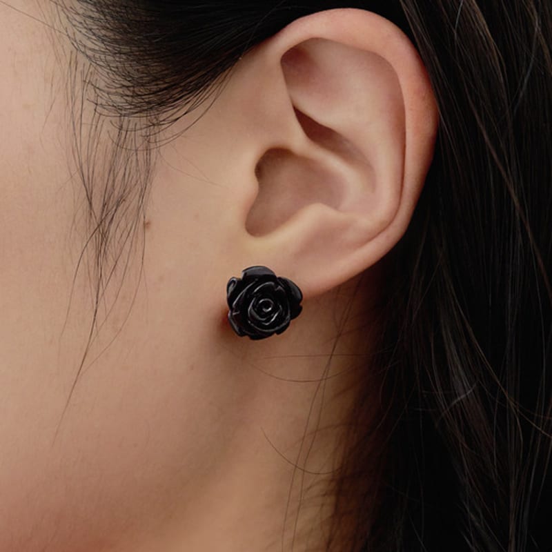 

сережка geegee rose formica - чорна BLACK