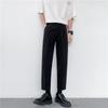 Suit pants men's Hong Kong style ins ruffian handsome straight slim nine-point pants autumn trend drape casual pants