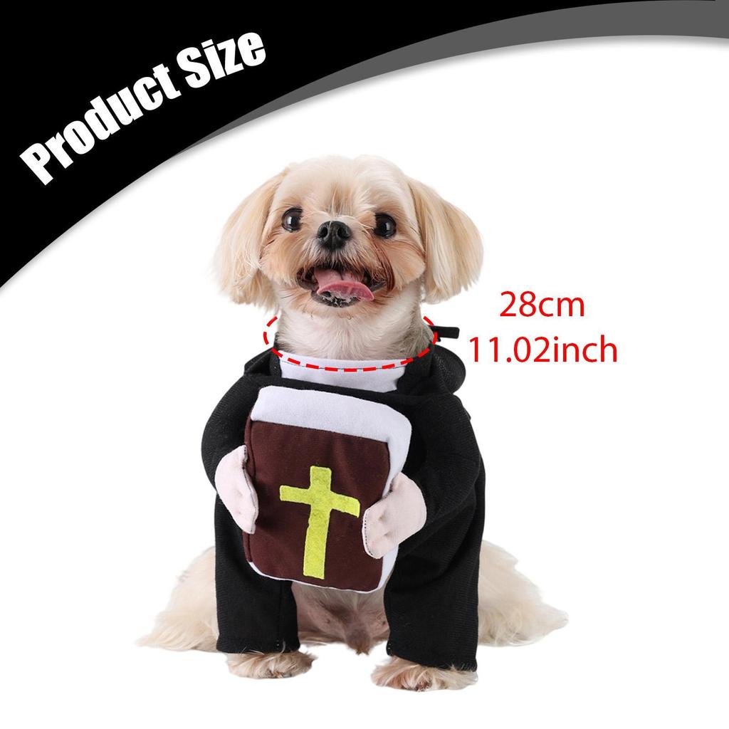 Comfortable Priest Halloween Pet Costume Puppy Party Dress Up for Small Dogs and Cats Pet Accessories Cosplay