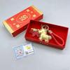 Year of the Horse Pure Gold Keyring Pendant - Lucky Charm for Wealth and Success, Perfect Store Opening Gift