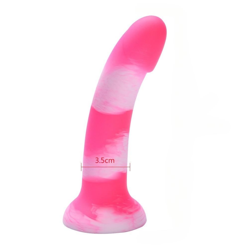7 Zoll Flüssigsilikon Realistischer Dildo mit Starkem Saugnapf Roter Penis G-Punkt Masturbator für Frauen Männer Anal Sex Spielzeug