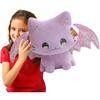 Plush Kitten Toy Cute Kitty Stuffed Animal Floral Cat Plushie Soft Hugging Pillow Decor Furry Purple Bat Cat Dolls Gifts for Xmas 11.8''