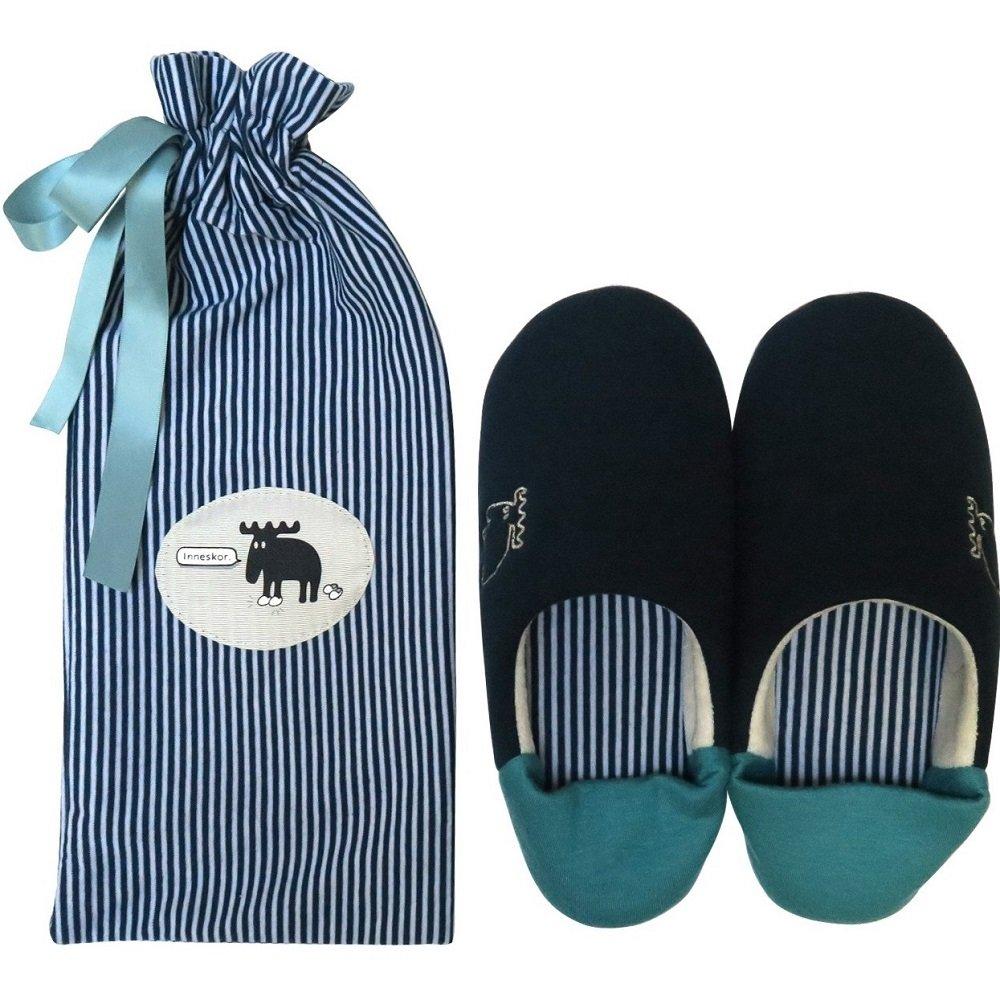 

Нордические мокасины Ferg Form Стильные домашние тапочки с сумкой для переноски Темно-синий x Размер L [FARG & FORM] & Сумка, Бирюзовый,