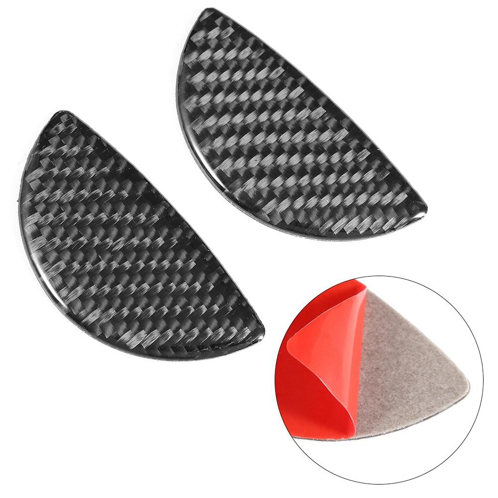 2pcs Carbon Fiber Car Interior Door Handle Cover Sticker Trim Fit For Mini Cooper R55 R56 R60