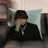 Og B-Buda Russia Rapper Cushion Cover Natural Linen Organic Fabric Double-Sided Printing Sofa Home Decor Gift Pillow Case