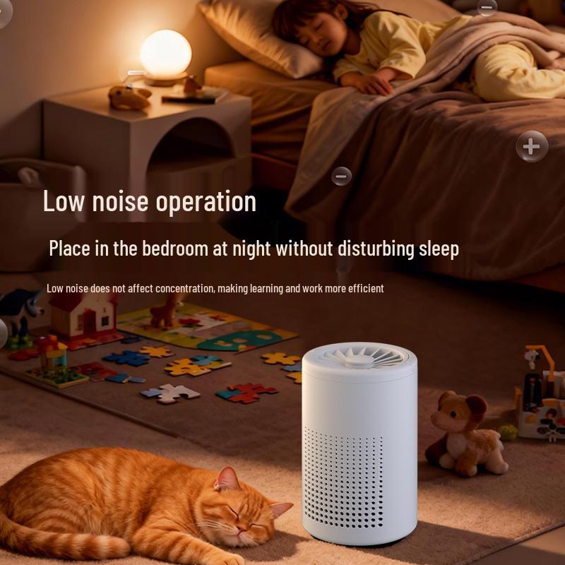 USB-Powered Desktop Air Purifier for Indoor Use, Removes Secondhand Smoke and PM2.5